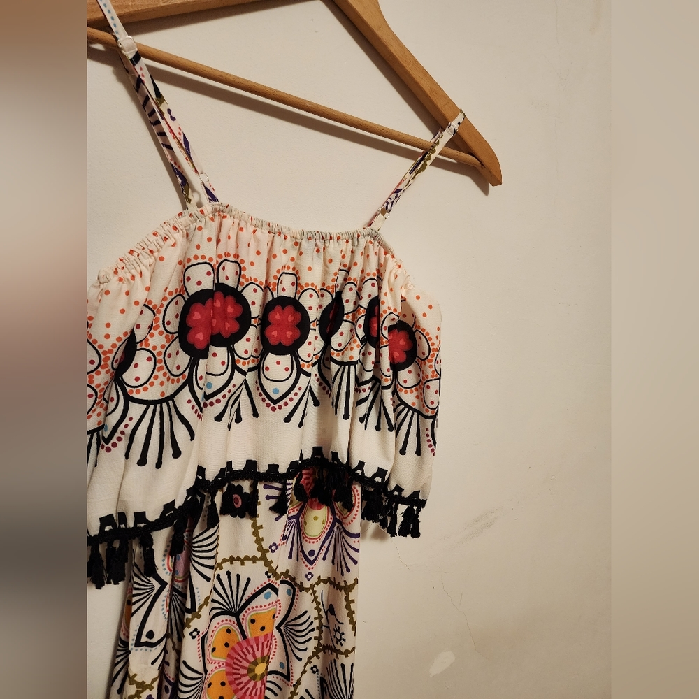 Off the shoulder/Spaghetti strap, maxi dress, floral print